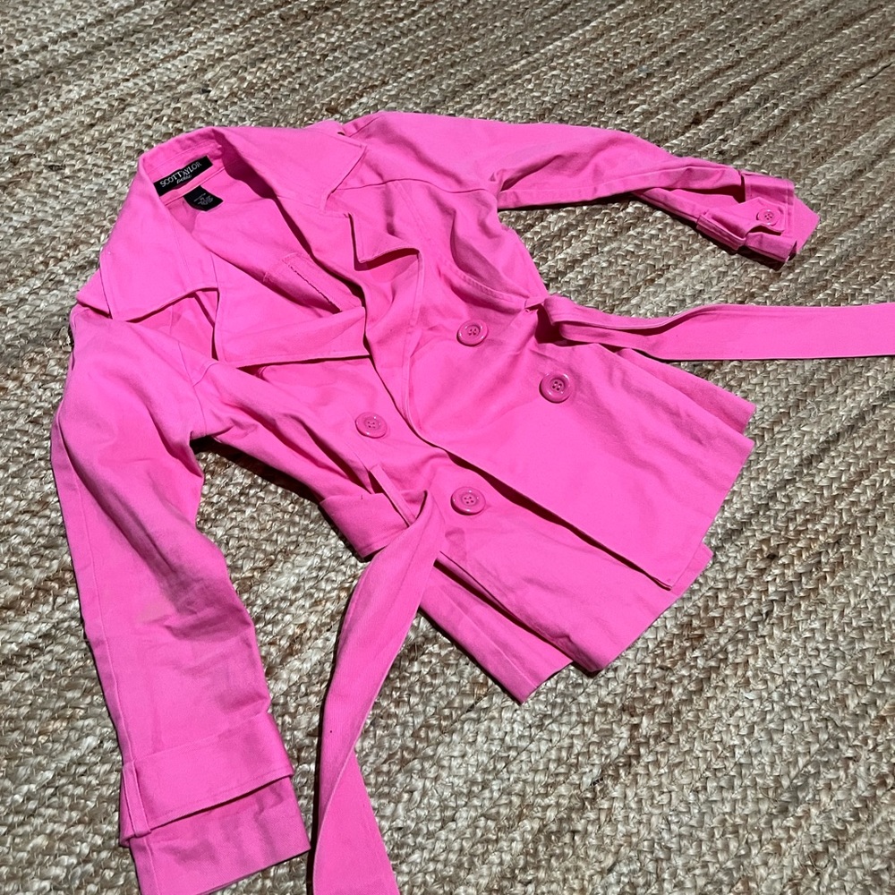 Hot pink pea coat